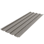 Lot de 12 panneaux en acier galvanisé résistant aux intempéries, 129 x 45 cm, effet bois gris clair