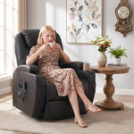 Fauteuil releveur électrique, fauteuil relax électrique, repose-pied, dossier inclinable, port USB, 83x95x107cm, noir