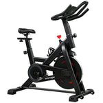 Vélo d'Appartement Silencieux avec Résistance Magnétique Réglable, APP Connectez, Écran LCD, 111,5x52,5x114,5cm, Noir