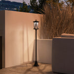 Lampadaire solaire extérieur lampadaire de jardin LED avec interrupteur marche/arrêt 17 x 17 x 127 cm noir