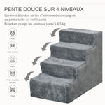 Escalier pour chien à 4 marches escalier pour chat échelle antidérapante pour animaux de compagnie