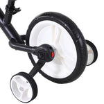 Bicicletta per bambini 2 in 1, balance bike con rotelle e pedali rimovibili, ruote da 12", altezza sella regolabile per bambini dai 2 ai 5 anni, acciaio, nero