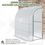 Serre de jardin PE avec étagères 3 niveaux, serre de balcon, bâche renforcée 140 g/m², châssis en acier blanc