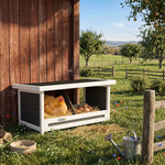 Pondoir nichoir pour poules 3 emplacements avec toit asphalte structure en bois 66 x 37 x 34 cm gris noir