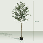 Olivier artificiel 180 cm plante artificielle intérieur, décoration pour maison, bureau, salon, chambre