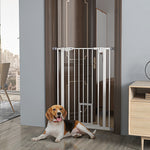 Cancelletto di sicurezza per animali 104H cm con porta a chiusura automatica, sistema a doppia chiusura senza foratura