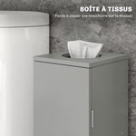 Porta carta igienica da mobile bagno a 3 livelli con erogatore, per piccoli spazi, nero
