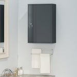 Armadietto portamedicinali a 2 ripiani, 3 livelli, chiudibile a chiave, dim. 40L x 18P x 60A cm, 2 chiavi, metallo, grigio fumé