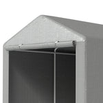 Abri de jardin tente de stockage imperméable abri moto porte enroulable fermeture éclair, 160 x 218 x 172 cm, gris clair