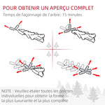 Sapin de Noël Artificiel 180 cm arbre de Noël lumineux LED blanc chaud 872 branches base en métal - vert