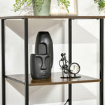 Meuble de rangement avec étagères et 3 tiroirs en tissu pliables amovibles, style industriel, dim. 44L x 40l x 155H cm