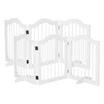 Lot de 2 barrières de sécurité barrière modulable pliable pour animaux de compagnie pied de support 154,5 x 61 cm blanc