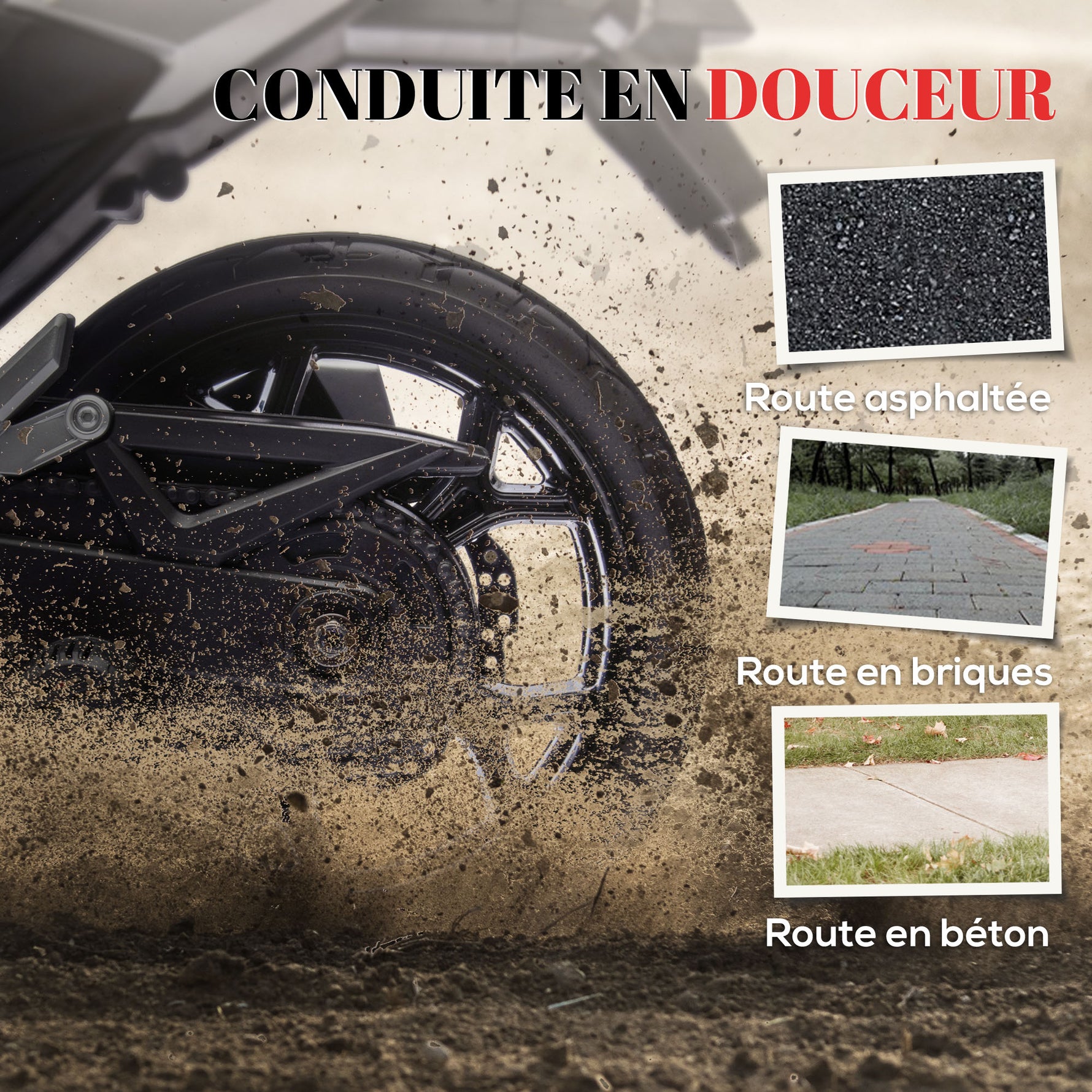 Moto électrique pour enfants moto porteur Honda pour enfants 3 à 6 ans avec musique, phares bleu