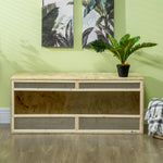 Terrarium en bois OSB pour reptiles avec porte coulissante en verre - 120 x 50 x 50 cm naturel