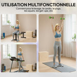 Ensemble d'haltères hexagonaux total 20 kg lot de 8 haltères courts de gym avec revêtement en polyuréthane multicolore