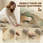 Table à manger pliante pour 6 personnes 39-168 cm, table de cuisine avec 2 tiroirs et 4 étagères ouvertes, blanc