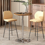 Table de Bar Table Bistro Mange-debout Hauteur réglable 67-93 cm Plateau pivotant 360° marron-9