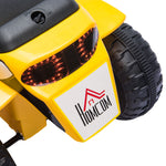 Moto électrique Enfant Chopper Tout-Terrain 6 V 20 W Marche AV AR 3 Roues Effets Lumineux et sonores Jaune Noir