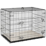 Cage pour chien cage de transport pour chien pliable avec 2 portes plateau amovible coussin lavable 75x48,5x53cm noir