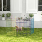 Enclos pliant en métal pour chiens lapins rongeurs petits animaux intérieur et extérieur 6 panneaux avec porte
