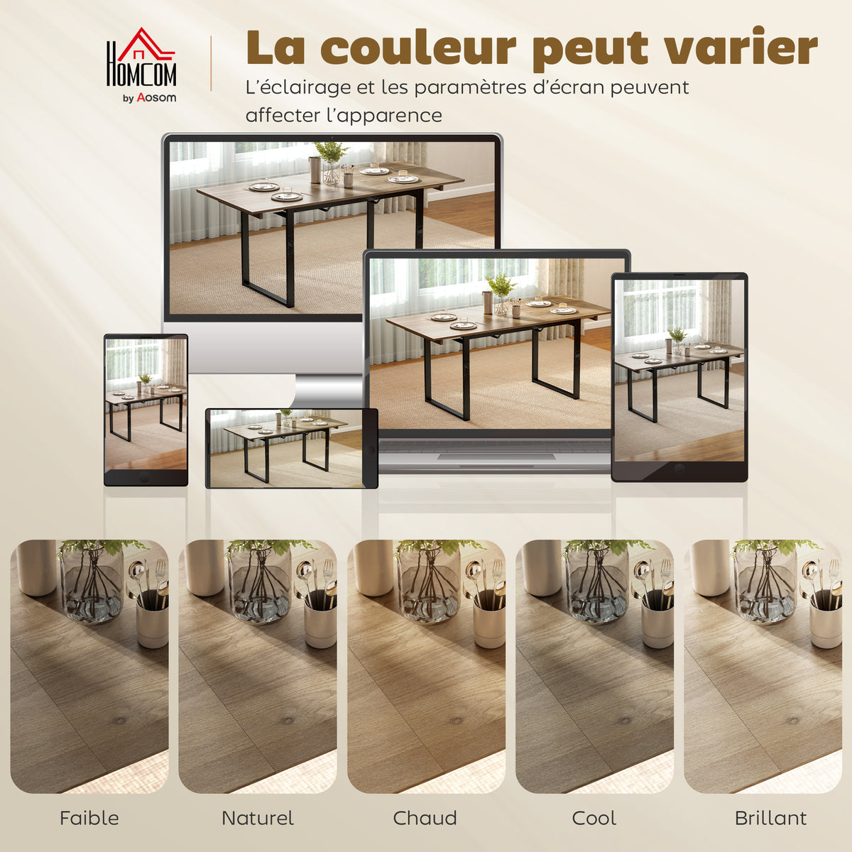 Mesa de comedor rectangular extensible para 6 a 8 personas, mesa de cocina con extensión de 140-180 cm, efecto madera natural