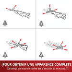 Sapin de Noël Artificiel Aspect enneigé 180H cm 50 Pommes de pin 718 Branches épines Imitation Nordmann Grand réalisme