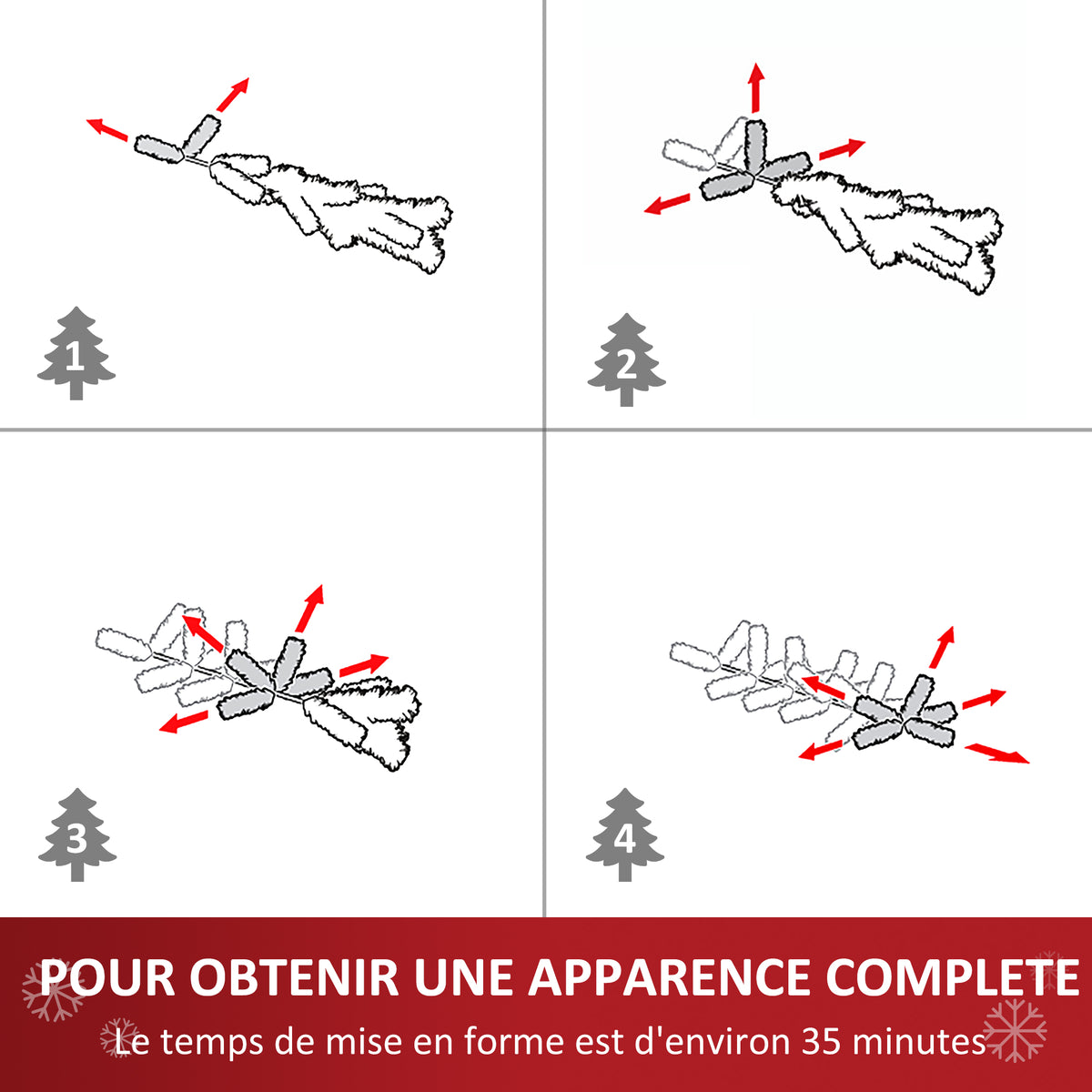 Sapin de Noël Artificiel Aspect enneigé 180H cm 50 Pommes de pin 718 Branches épines Imitation Nordmann Grand réalisme