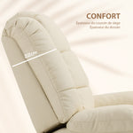 Fauteuil de massage fauteuil de relaxation massant dossier inclinable repose-pied fauteuil TV revêtement synthétique