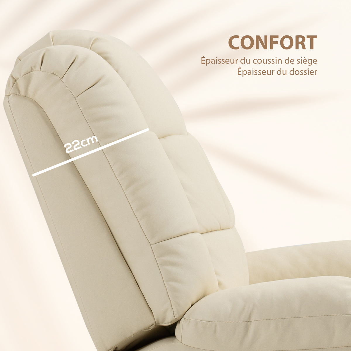Fauteuil de massage fauteuil de relaxation massant dossier inclinable repose-pied fauteuil TV revêtement synthétique