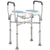 Chaise de douche avec accoudoirs siège de douche en forme U hauteur réglable anti-dérapant 53 x 36 x 64-75 cm bleu clair