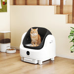 Lettiera per gatti autopulente, cassetta igienica automatica aperta, isolamento dagli odori/protezione di sicurezza, bianco
