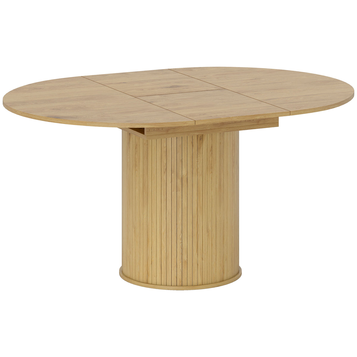 Mesa de comedor extensible, mesa de cocina, para 6 a 8 personas, 110-150 x 75 cm, efecto madera natural