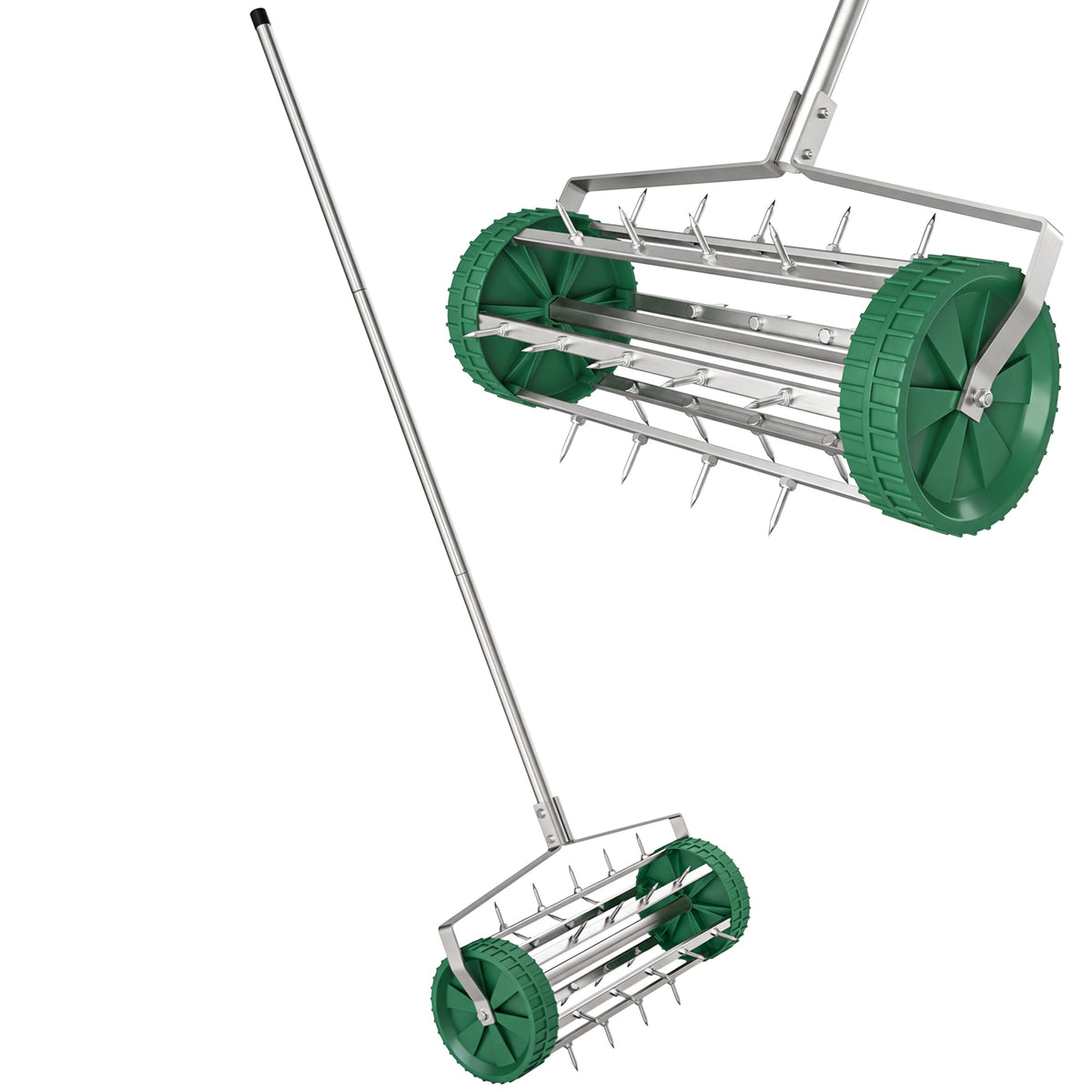 Rouleau aérateur pour pelouse avec Manche télescopique 98L x 45l x 87H cm Vert