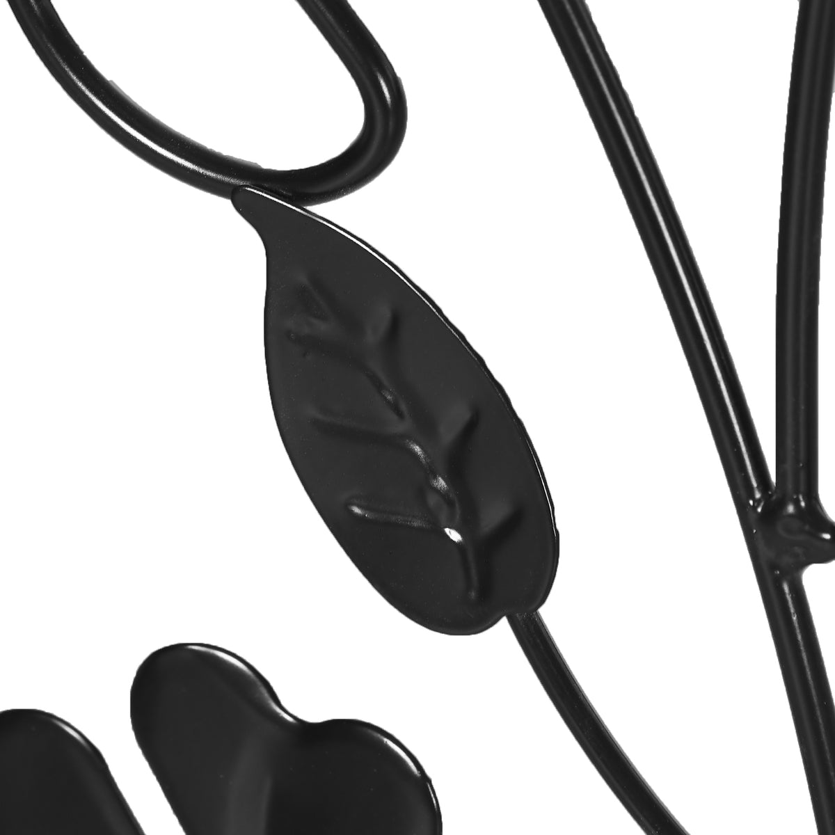 Set di 2 tralicci da giardino, supporto per piante rampicanti in metallo - 38 x 98 cm nero