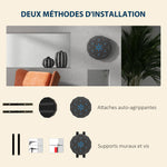 Machine de boxe musicale music boxing machine mural avec bluetooth music 40 x 40 x 7,5 cm, noir
