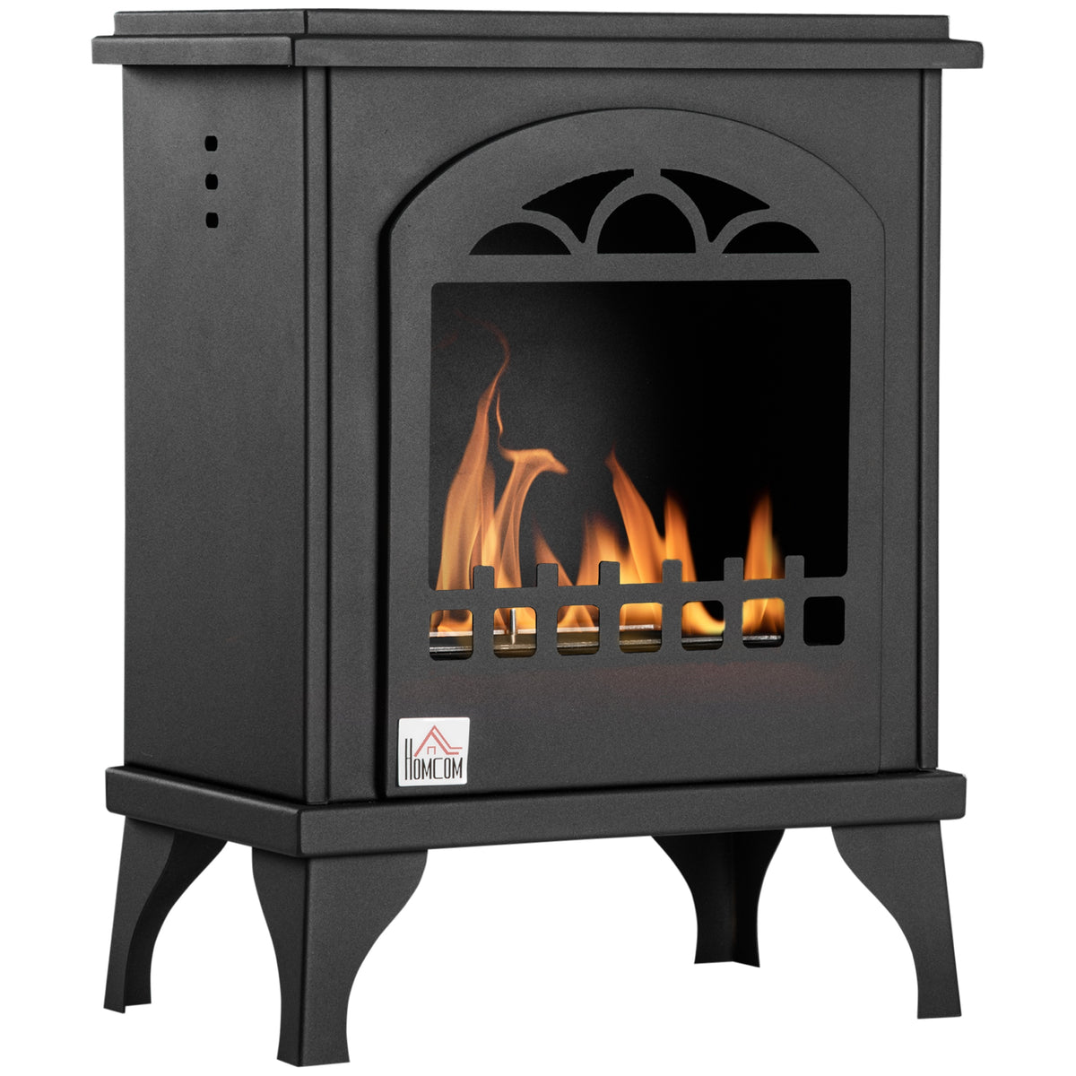 Cheminée bioéthanol sur pieds avec réservoir 1,2 L, environ 3 h de durée de combustion couverture 25 m² 41 x 25 x 54 cm