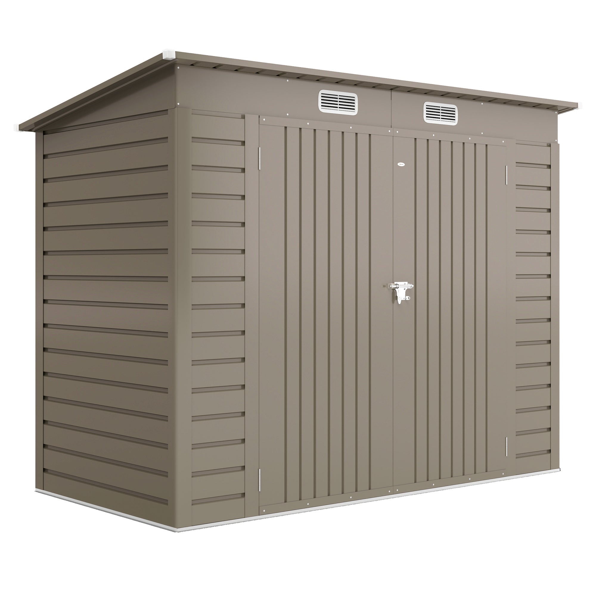 Abri de jardin en métal 3 m² facile à monter, cabane de jardin structure en acier galvanisé améliorée gris clair