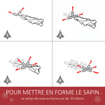 Sapin de Noël Artificiel 240H cm 1499 Branches épines Imitation Nordmann Grand réalisme Vert