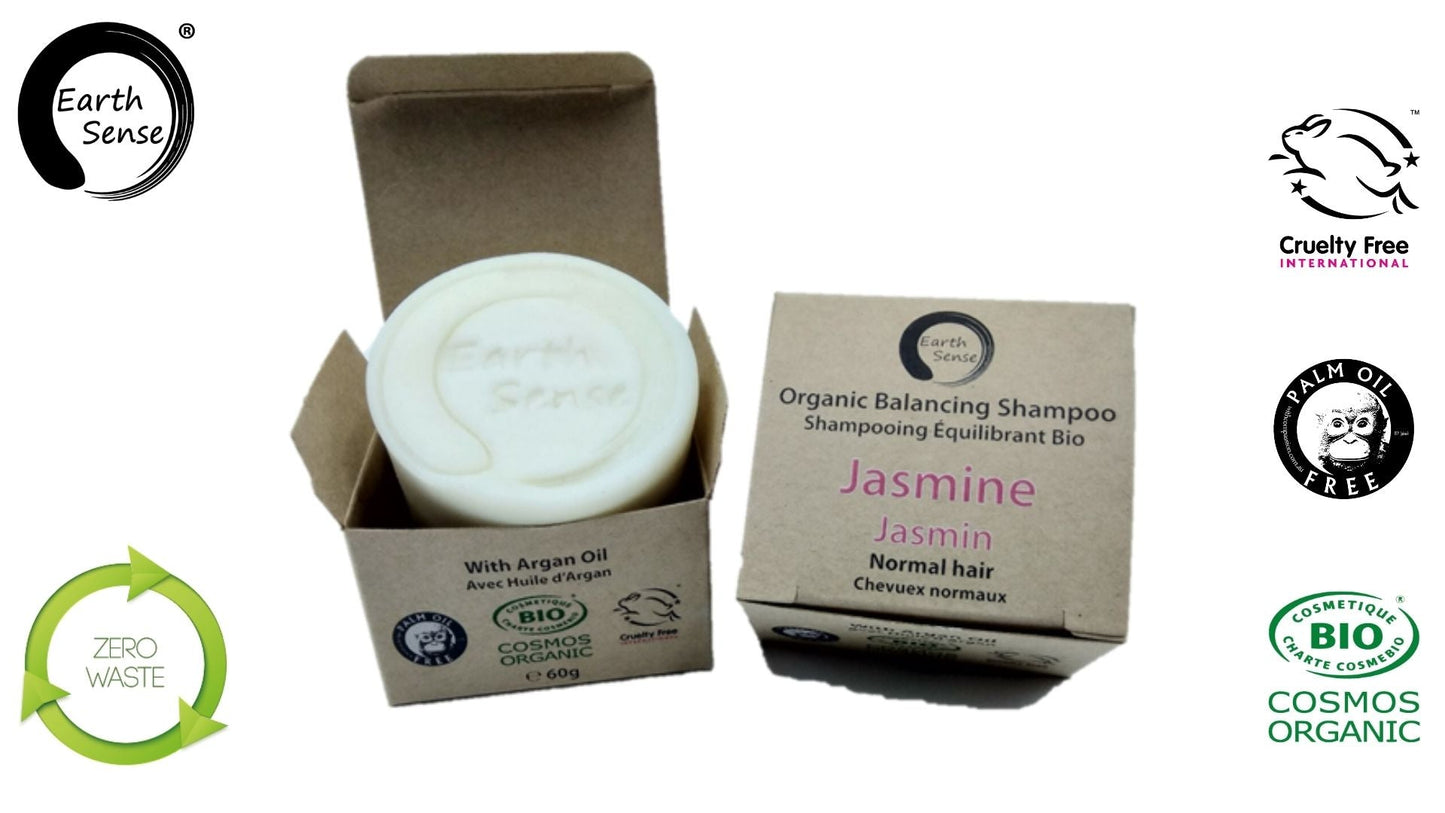 Shampoing Solide Bio Certifié – Jasmin – Cheveux Normaux & Tous Types 60g