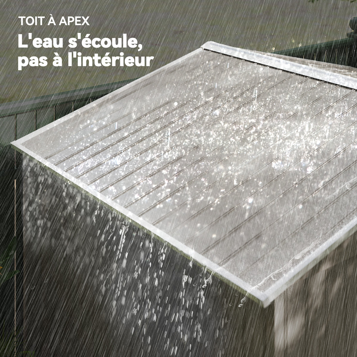 Abri de jardin 5,4 m² 2,77 x 1,95 x 1,92 m kit de fondation porte coulissante ventilations acier galvanisé, marron clair