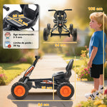 Kart à pédales pour enfants, karting enfant, avancer et reculer, pour garçons filles de 2-5 ans, 84x54x56 cm, noir