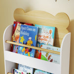 Bibliothèque pour enfant, rangement livre enfant 3 niveaux pour salle de jeux, chambre d'enfant, bois naturel