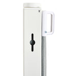Lot de 2 barrières de sécurité barrière animaux rétractable automatique 1,15L x 0,83H m textilène acier  gris