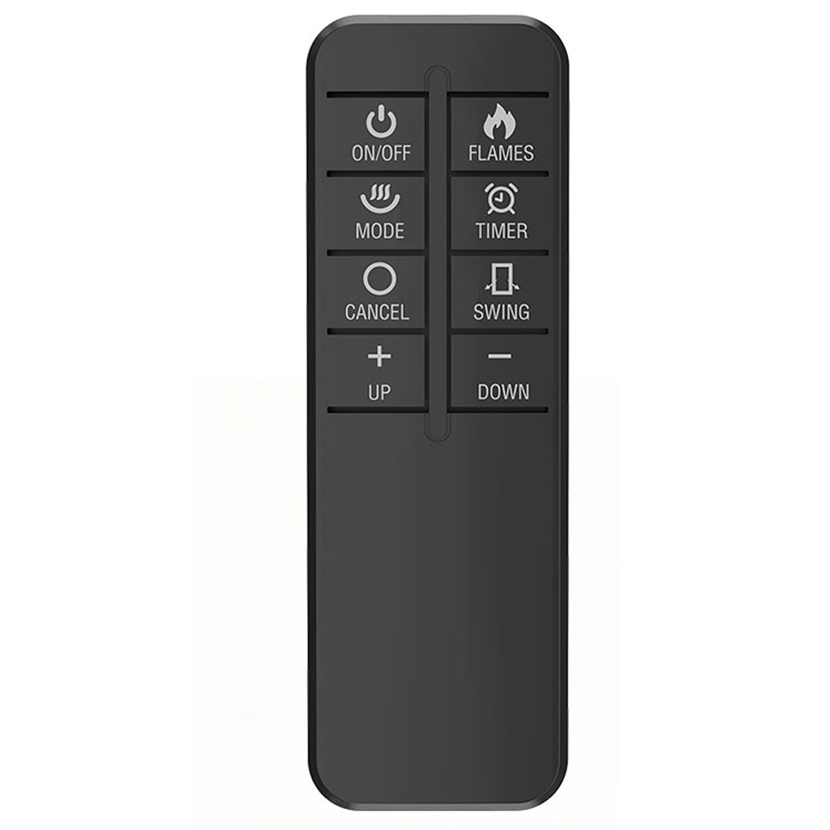 Keramik-Zusatzheizung 2000W, Elektrischer WLAN-Heizkörper, App- & Sprachsteuerung, 5 Modi, 3D-Flammeneffekt, Schwarz