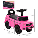 Camion porteur Enfants véhicule à pousser licence Mercedes Benz 12-36 Mois Coffre klaxon phares Rose