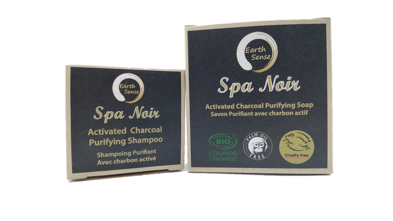 Savon Solide Bio Certifié Spa Noir – Charbon Activé & Menthe 90g