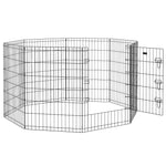 Parc enclos modulable pour chiens lapins rongeurs clôture pour petits animaux intérieur et extérieur  61 x 91 cm noir
