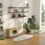 Maison niche pour chat forme de tv avec coussin douillet et balle rebondissante - 50 x 28 x 43 cm
