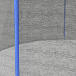 Filet de remplacement pour trampolines Ø 366 cm 8 poteaux droits filet de sécurité pour trampolines, entrée zippée