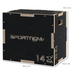 Box Jump pliométrie 3 en 1 boîte à saut musculation fitness pour box training en bois, 30,5/35,5/40,5H cm